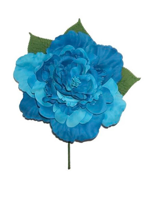 Flor flamenca grande azul