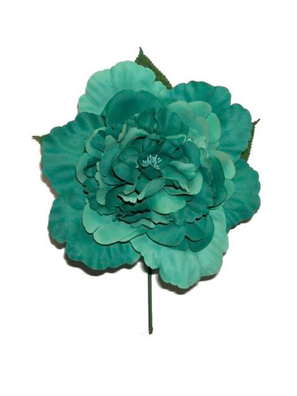 Flor flamenca grande verde mar