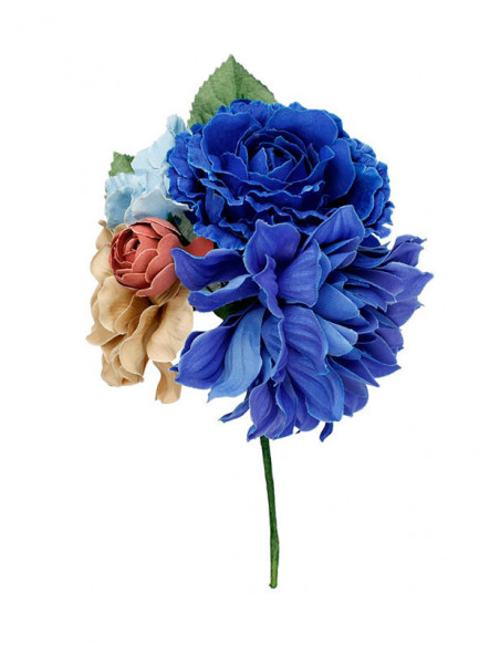 Ramillete flores andaluza azul