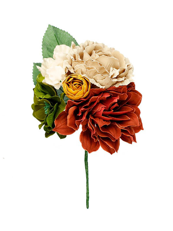 Ramillete flores andaluza marrón