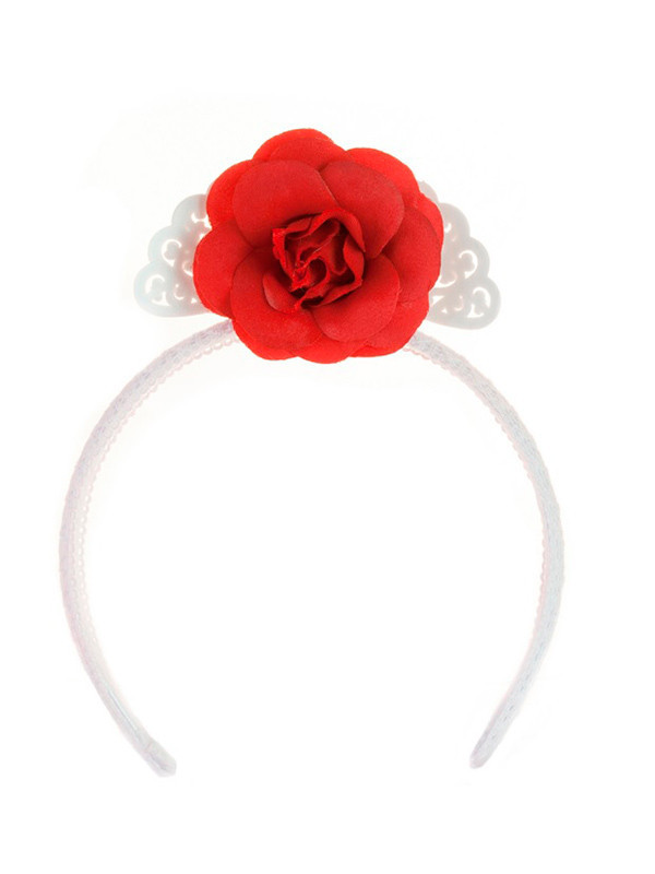 Flor flamenca para bebé roja