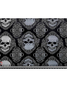 Tela de fantasía negril calavera