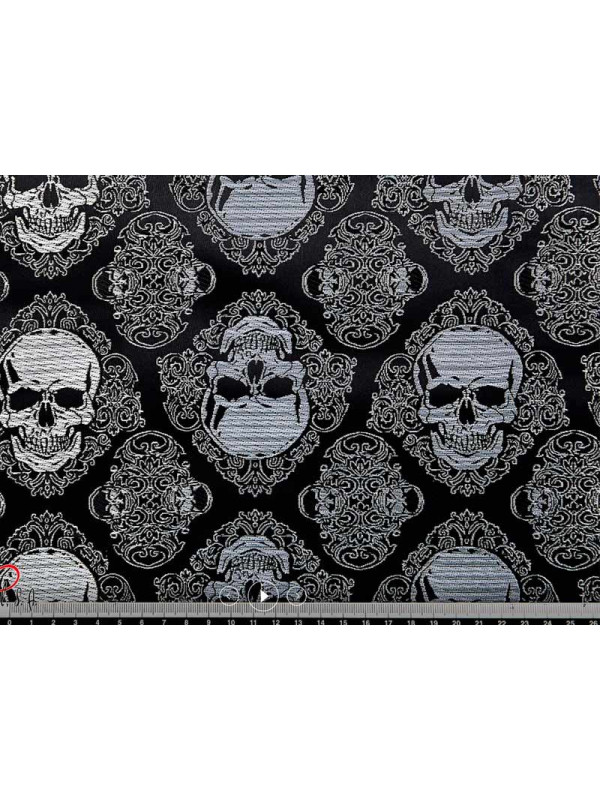 Tela de fantasía negril calavera