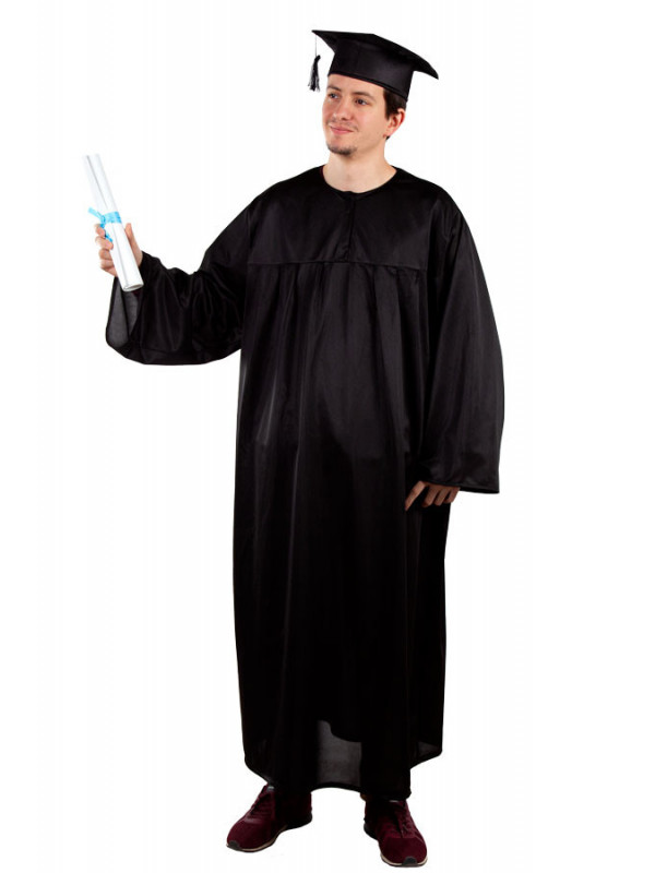 Toga de graduado para adulto negra