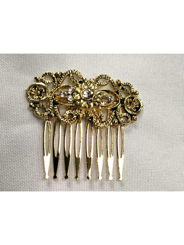 Peineta dorada 14898 blanco