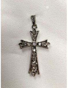 Colgante cruz regional blanca