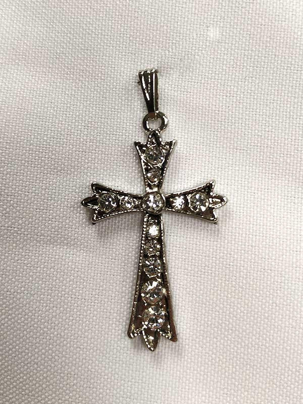Colgante cruz regional blanca