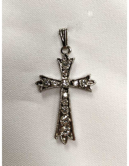 Colgante cruz regional blanca