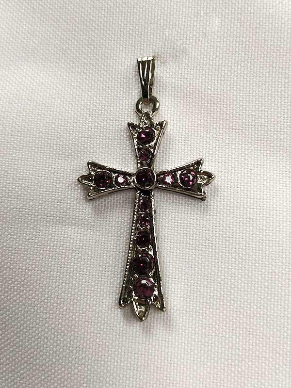 Colgante cruz regional morado