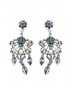 Pendiente regional plata 12956 azul