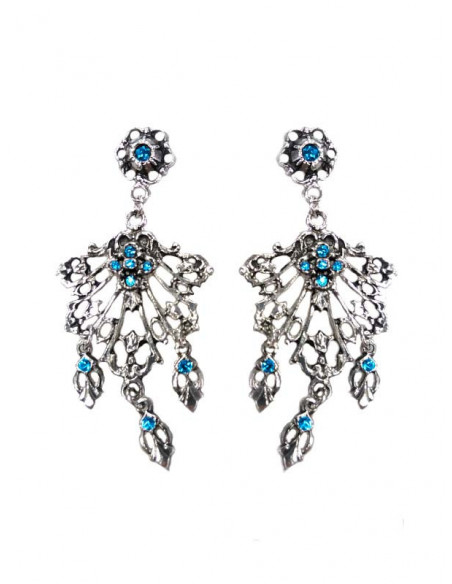 Pendiente regional plata 12956 azul