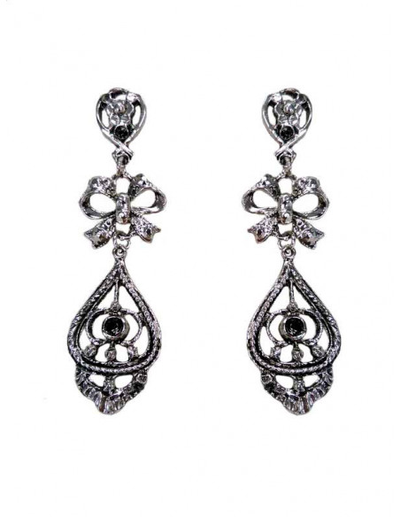 Pendiente regional con lazo 17178 negro