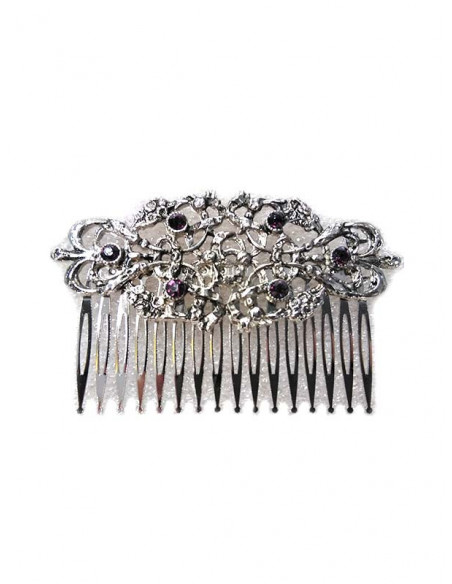 Peineta para moño de baturra 17118 morado