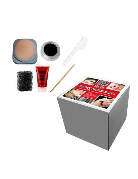 Kit maquillaje heridas Halloween contenido