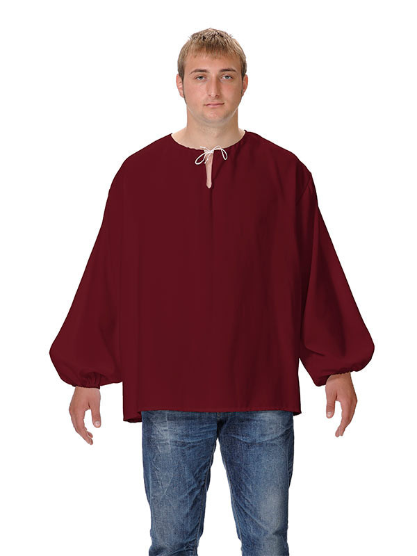 Camisas medievales de mesonero granate