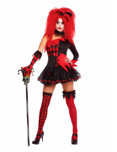 Disfraz Arlequina Jesterina mujer