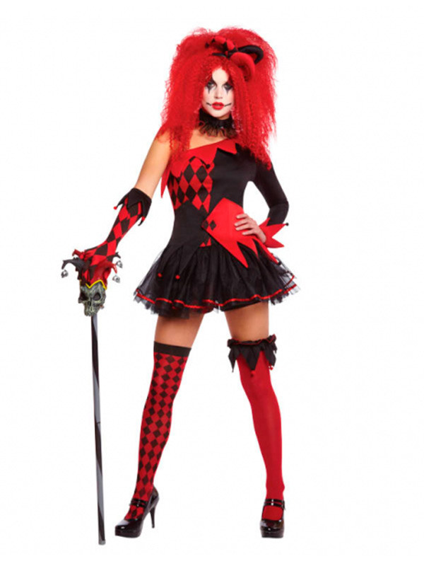 Disfraz Arlequina Jesterina mujer