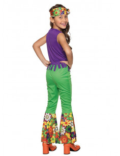Disfraz hippie flores para niña 2
