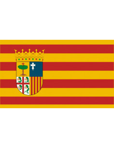 Bandera de Aragón con escudo
