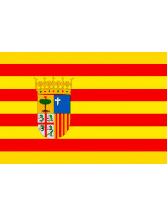 Bandera Aragón con escudo