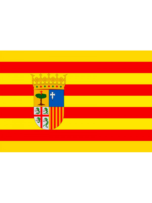 Bandera Aragón con escudo