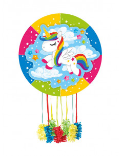 Piñata unicornio en las nubes