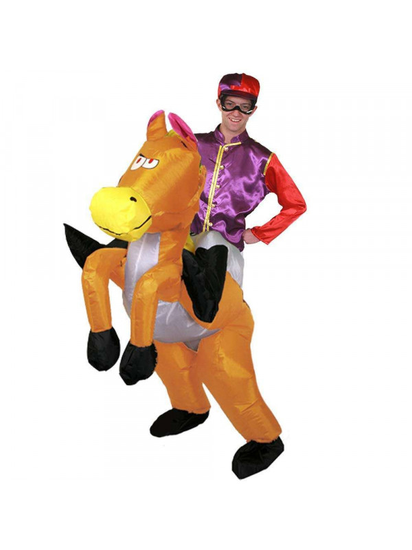 Disfraz jinete jockey hinchable
