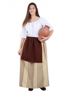 Falda campesina medieval mujer