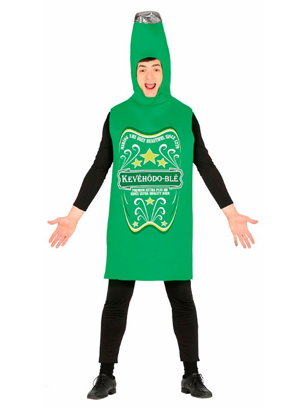 Disfraz de botellín de cerveza