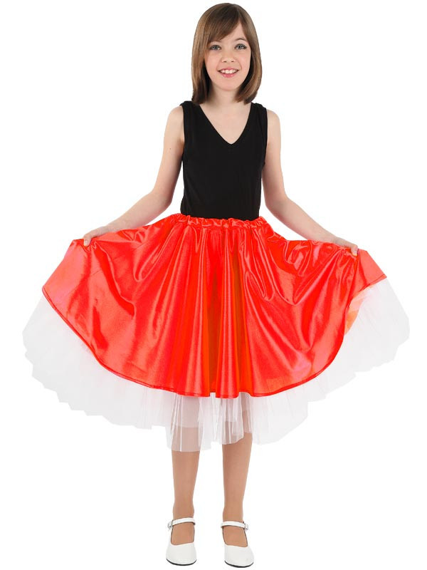 Falda Olivia niña roja