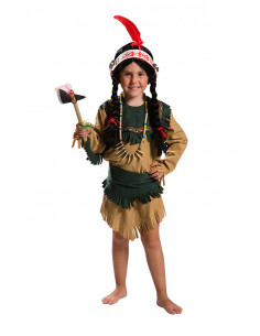 Disfraz india marrón niña