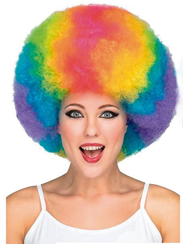 Peluca multicolor afro Unisex