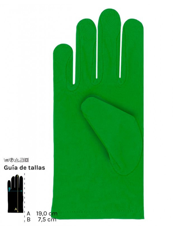 Guantes colores cortos infantil verde