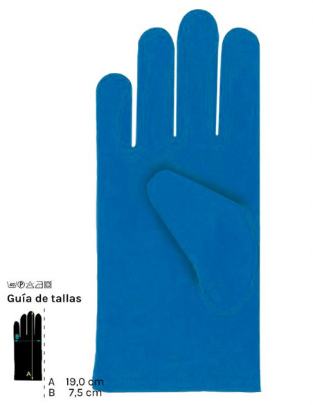 Guantes colores cortos infantil azul