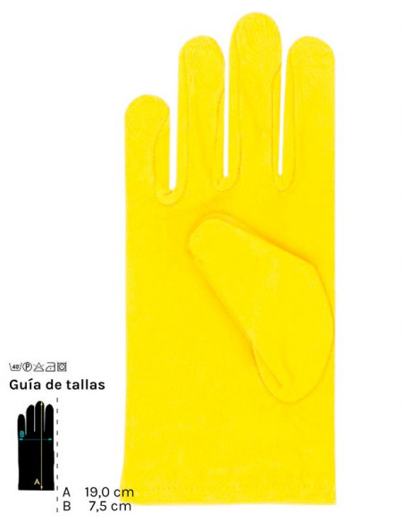 Guantes colores cortos infantil amarillo