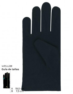 Guantes colores cortos infantil negro