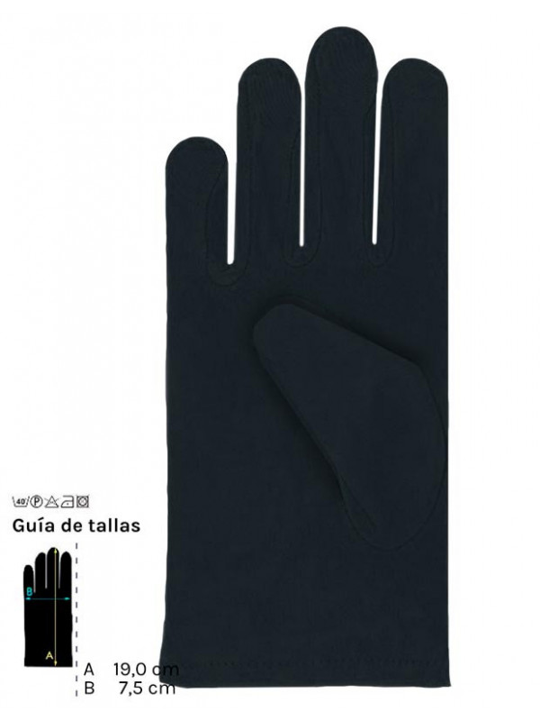 Guantes colores cortos infantil negro