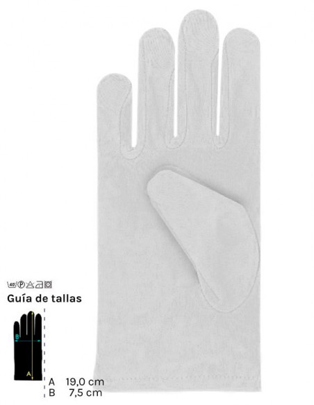 Guantes colores cortos infantil blanco