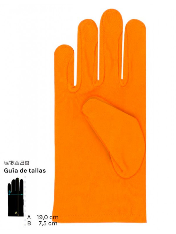 Guantes colores cortos infantil naranja