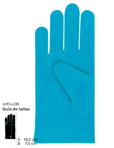 Guantes colores cortos infantil turquesa