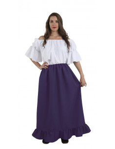 Falda medieval morada