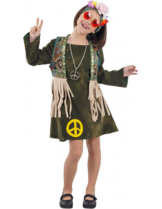 Disfraz de Hippie pacifista para niña