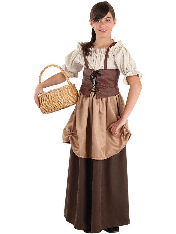 Traje medieval hortelana para niña
