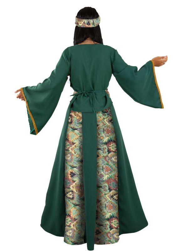 Disfraz de princesa medieval espalda