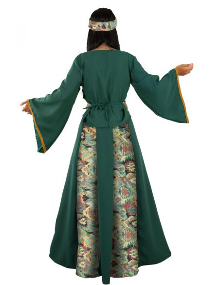 Disfraz de princesa medieval espalda