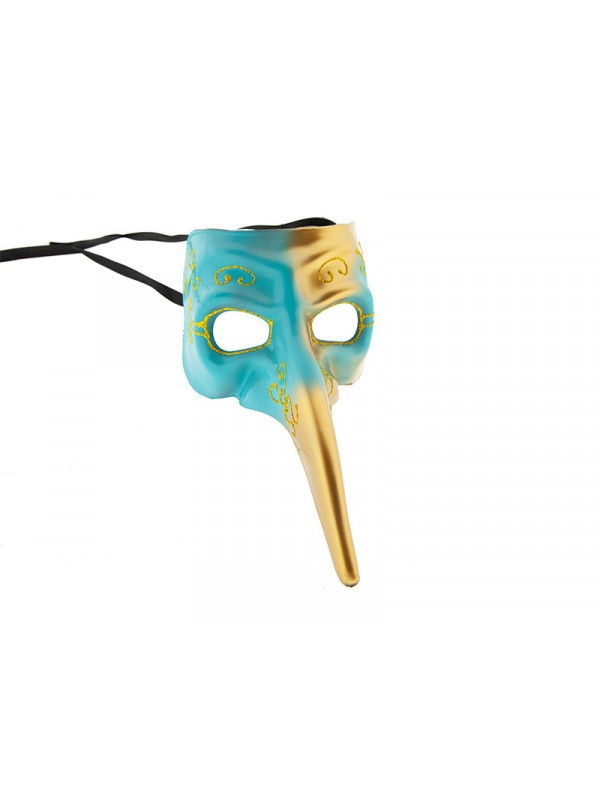 Antifaz veneciano narigudo bicolor