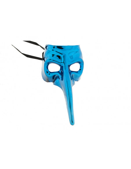 Antifaz veneciano narigudo azul