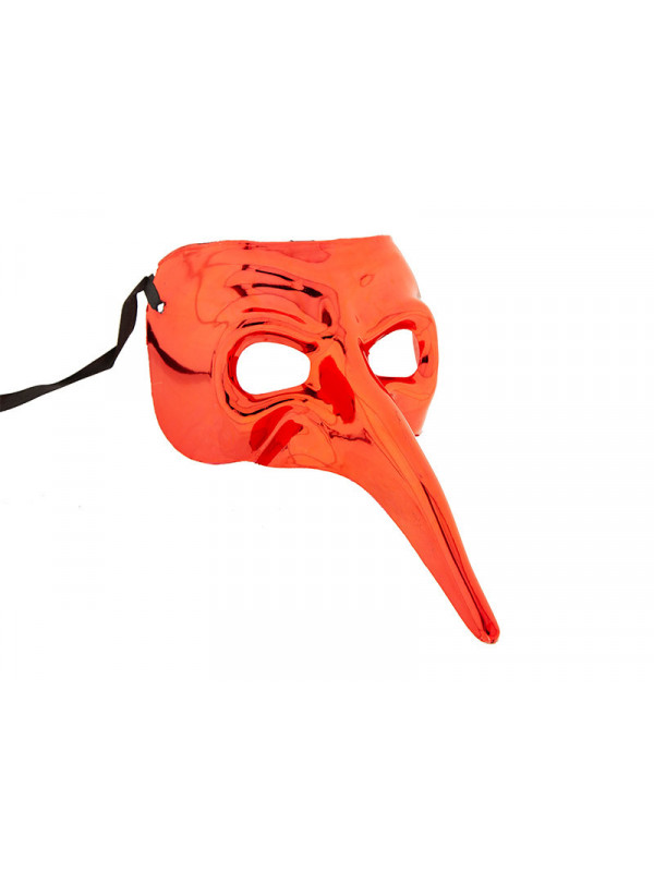 Antifaz veneciano narigudo rojo