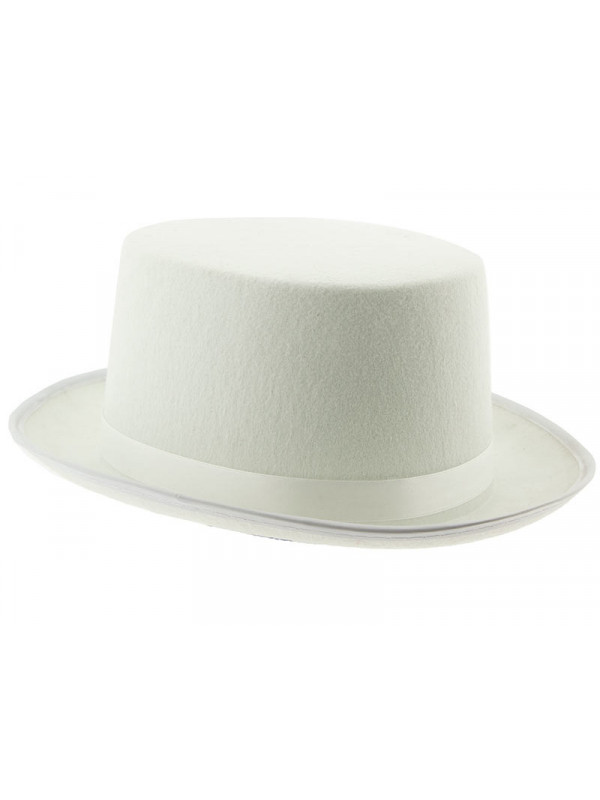 Chistera de fieltro blanco