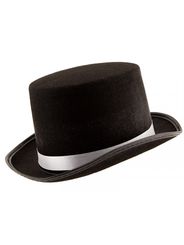 Chistera de fieltro negro blanco